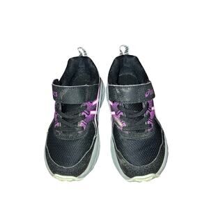 Asics black and purple little girl toddler size 10